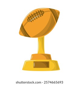 american football trophy equipment isolated