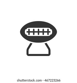 American football trophy icon in single grey color. Winner, champion