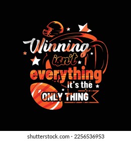 American football tshirt design. Rugby tshirt design idea. Typography tshirt design and trendy tshirt design