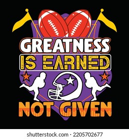 American football t-shirt design vector template