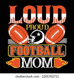 American football t-shirt design vector template