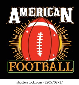 American football t-shirt design vector template