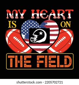 American football t-shirt design vector template