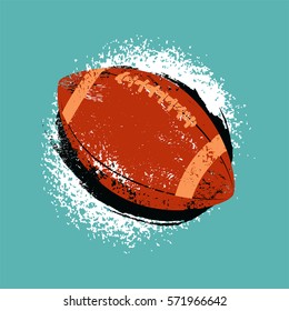 American football typographical vintage grunge style poster. Retro vector illustration.