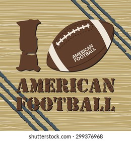 American football Typography Graphics. Man's T-shirt Printing Design. Fashion Print for sportswear apparel. Vector illustration