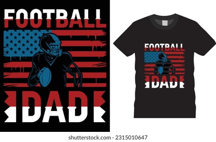 American football Typography t-shirt design vector Print template. Best American Football premium vector design ready for Print Poster Card Sports retro Vintage football t shirt design.