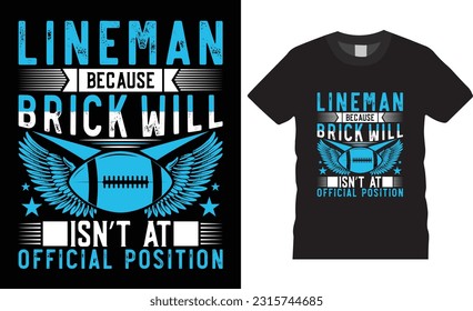 American football Typography t-shirt design vector Print template. Best American Football premium vector design ready for Print Poster Card Sports retro Vintage football t shirt design.