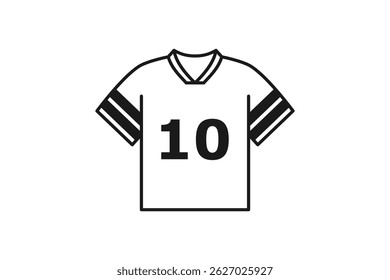 ícone número dez do uniforme do futebol americano