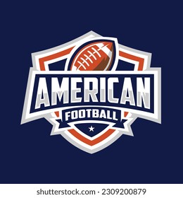 American Football Vector Art Logo Design Isolated. Best for Sticker and Thirt Mockup Design