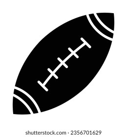 American Football Vector Glyph Icon For Personal And Commercial Use.
