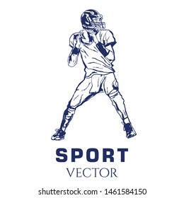American Football vector. Hand sketch  sport vector