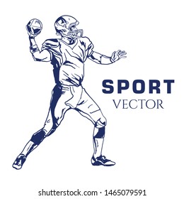 American Football vector. Hand sketch  sport vector