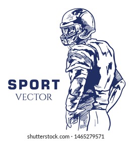 American Football Vector. Hand Sketch  Sport Vector