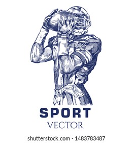 American Football Vektorillustration. Handskizze Sport Vektorillustration