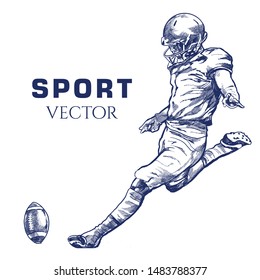 American Football vector. Hand sketch  sport vector