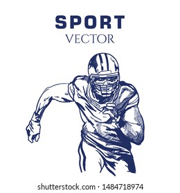 American Football vector. Hand sketch  sport vector