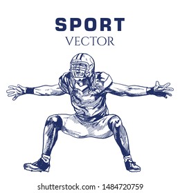 American Football vector. Hand sketch  sport vector