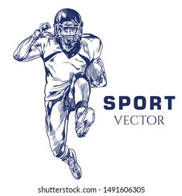 American Football vector. Hand sketch  sport vector