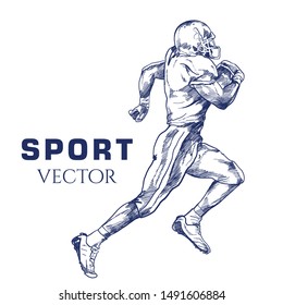 American Football vector. Hand sketch  sport vector