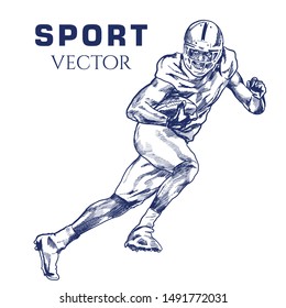 American Football vector. Hand sketch  sport vector