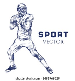 American Football vector. Hand sketch  sport vector