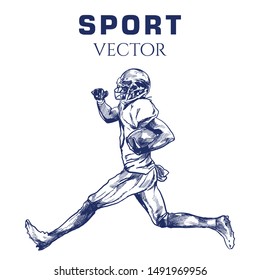 American Football vector. Hand sketch  sport vector