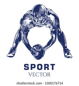 American Football vector. Hand sketch  sport vector