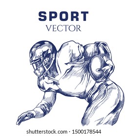 American Football vector. Hand sketch  sport vector