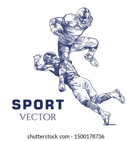 American Football vector. Hand sketch  sport vector