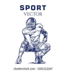 American Football vector. Hand sketch  sport vector