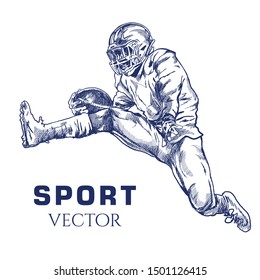 American Football vector. Hand sketch  sport vector