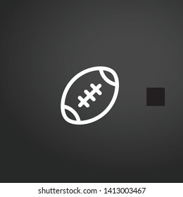 American Football vector icon. American Football concept stroke symbol design. Thin graphic elements vector illustration, outline pattern for your web site design, logo, UI. EPS 10.