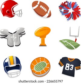 american Football vector icon illustrations