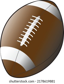American Football Vector Icon. Rugby Ball. Team Sport Game Design.