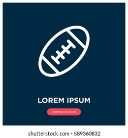 American football vector icon, rugby symbol. Modern, simple flat vector illustration for web site or mobile app