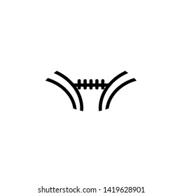 American football vector icon, sports ball symbol. Modern, simple flat vector illustration for web site or mobile app