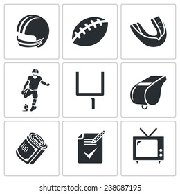 American football Vector Icons Set