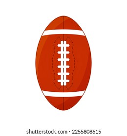 American football vector illustration. Flat style. Ball design. Sport game