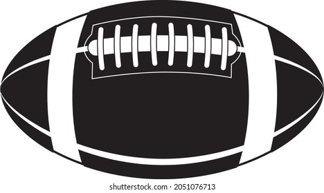 american football. vector illustration isolated on white background. Rugby ball.