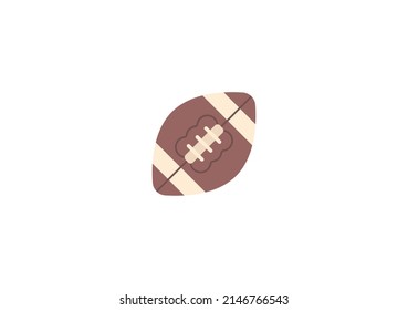 American Football Vector Isolated Emoticon. American Football Icon