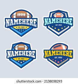 AMERICAN FOOTBALL VECTOR LOGO DESIGN