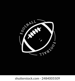 American football vector silhouette logo design 