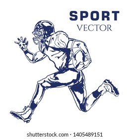 Vector de fútbol americano. Vector deportivo