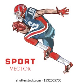 Vector de fútbol americano. Vector deportivo