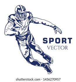 American Football vector. Sport Vector Drawing