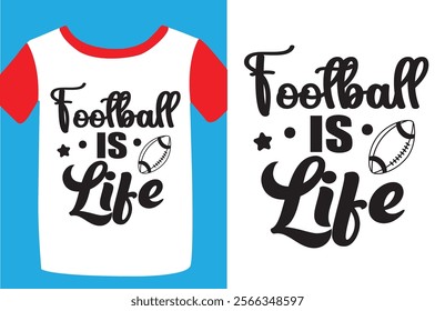 American football vector T shirt design. Inspirational and motivational quotes shirt design. Football t-shirt design ready for print, poster, mug, sticker