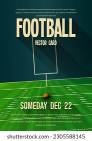 American football vector template flyer with copy space