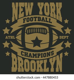 american football, vintage ,college, sports graphics for t-shirt