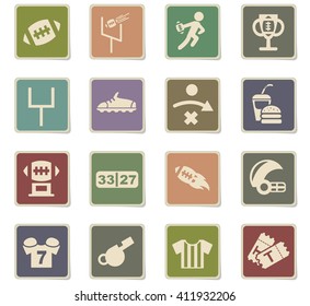 american football web icons for user interface design