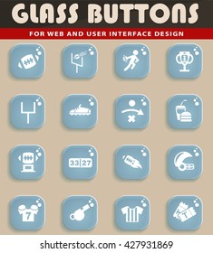 american football web icons for user interface design